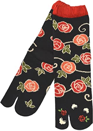 Japanese Tabi Socks Design Tsumasaki Bara CLEARANCE USA