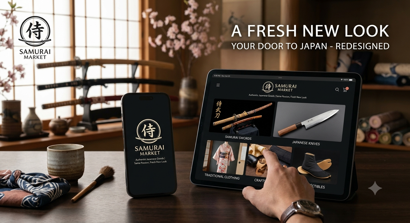 A Fresh New Look for Samurai Market. Same Passion for Authentic Japanese Goods