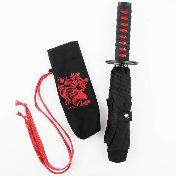 Taschenschirm Sengoku WAKIZASHI - Drei Modelle: Koi, Drache, Tiger