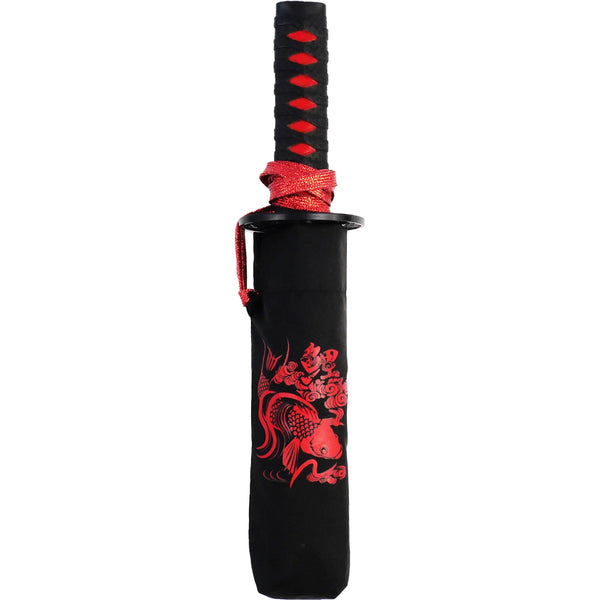 Folding Umbrella Sengoku WAKIZASHI - Three models: Koi, Dragon, Tiger