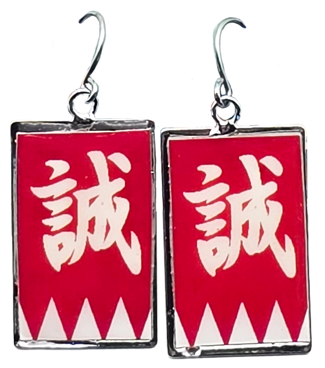 Makoto Collection Earrings – Katana, Shinsengumi Flag & Dandara Tassel Ear Cuff | Japanese Samurai аксессories | Shinobiya Original