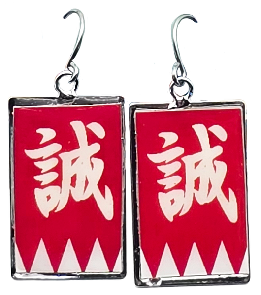 Makoto Collection Earrings – Katana, Shinsengumi Flag & Dandara Tassel Ear Cuff | Japanese Samurai аксессories | Shinobiya Original