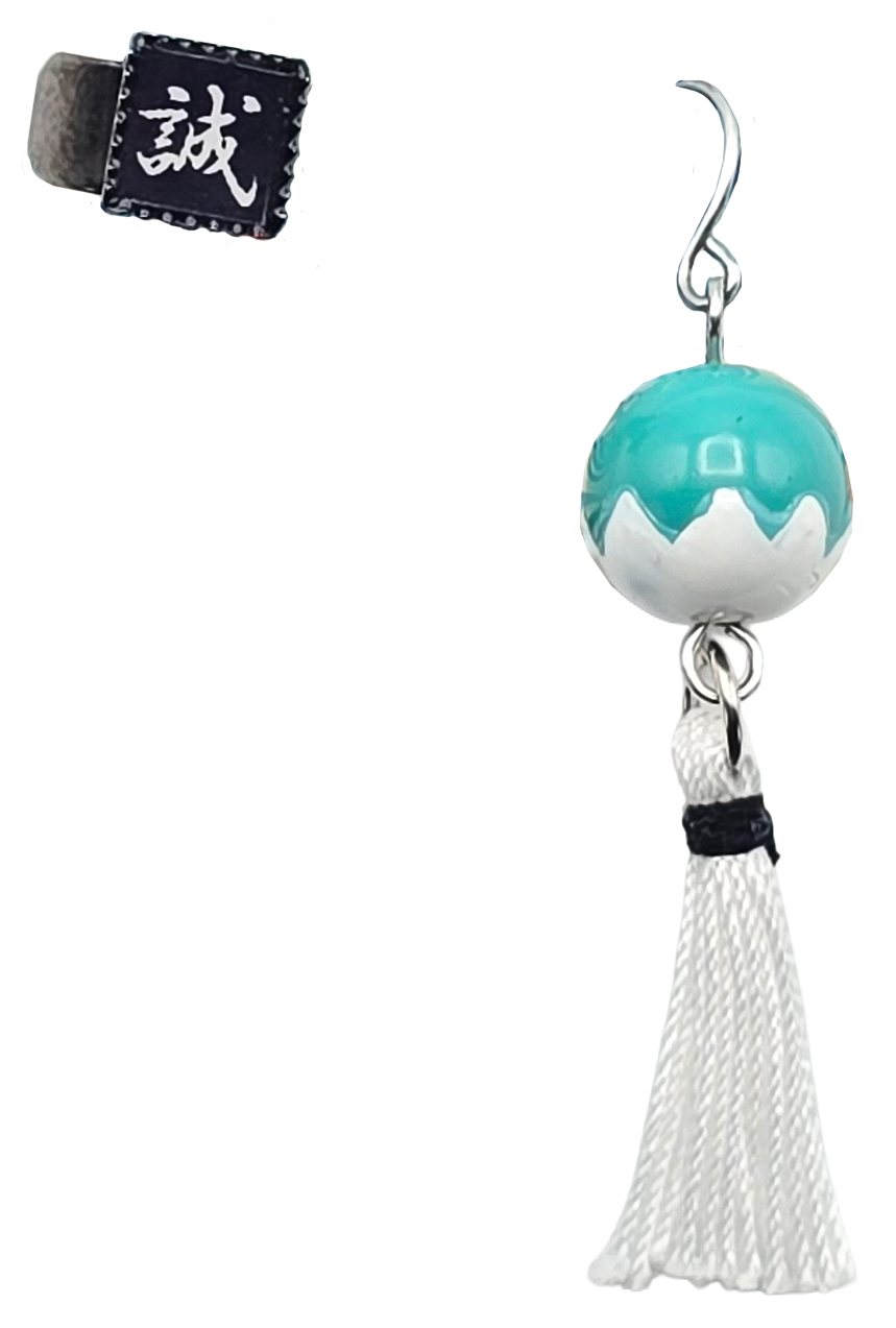 Makoto Collection Earrings – Katana, Shinsengumi Flag & Dandara Tassel Ear Cuff | Japanese Samurai аксессories | Shinobiya Original