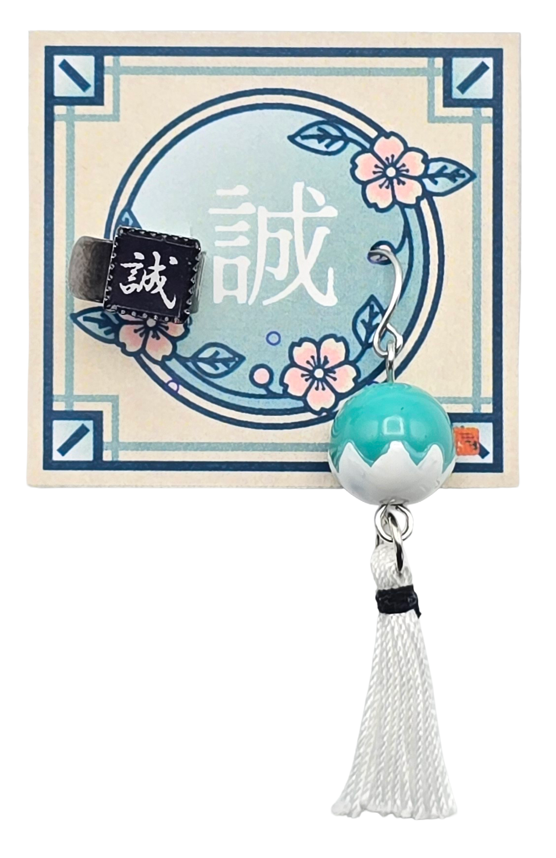 Makoto Collection Earrings – Katana, Shinsengumi Flag & Dandara Tassel Ear Cuff | Japanese Samurai аксессories | Shinobiya Original