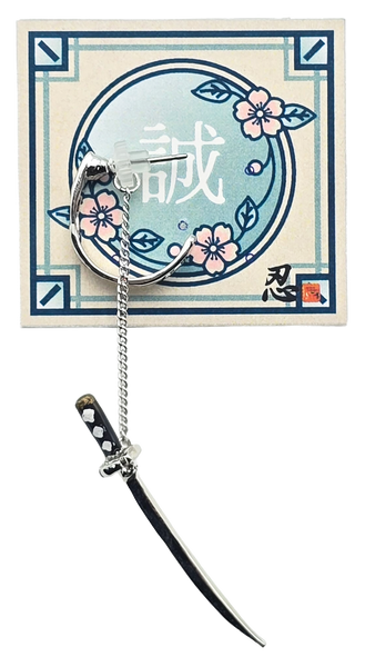 Makoto Collection Earrings – Katana, Shinsengumi Flag & Dandara Tassel Ear Cuff | Japanese Samurai аксессories | Shinobiya Original