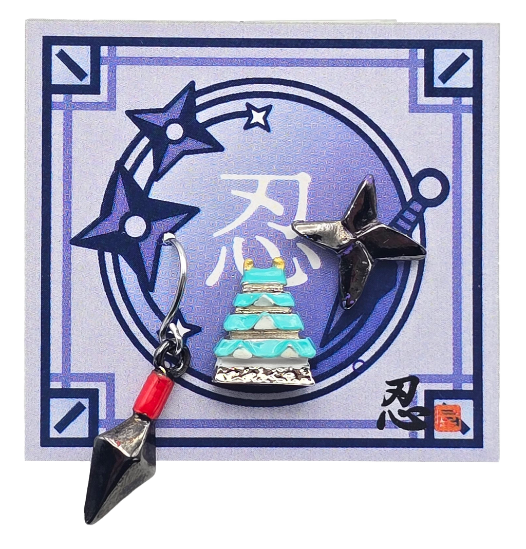 Ninja Collection Earrings – Climbing Ninja, Kunai, Shuriken & Castle Designs | Japanese Style Accessories | Shinobiya Original