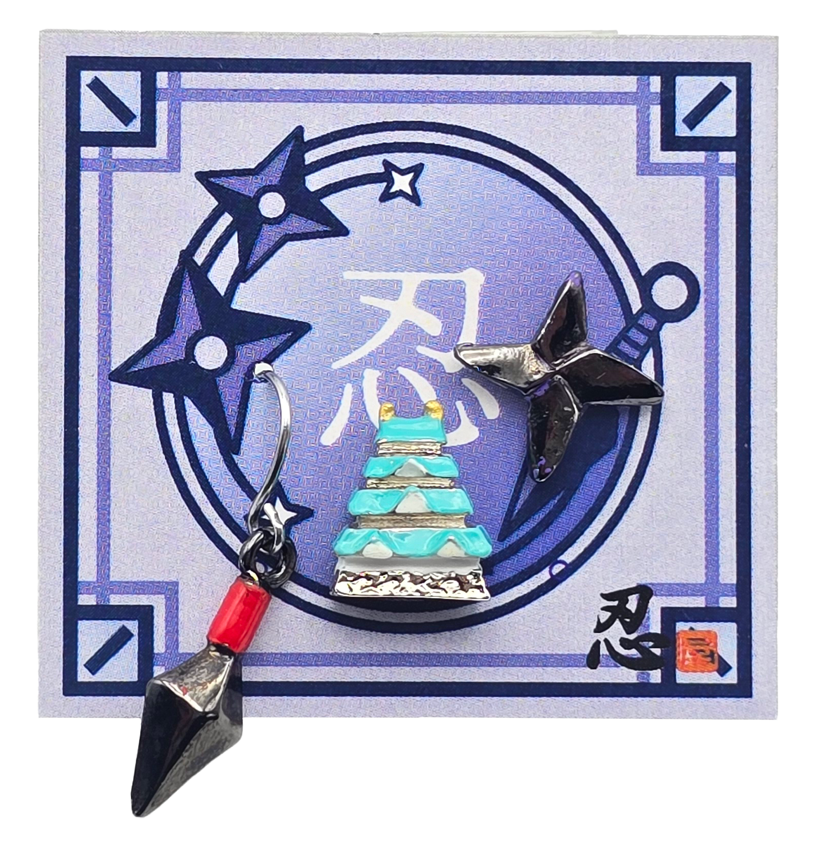 Ninja Collection Earrings – Climbing Ninja, Kunai, Shuriken & Castle Designs | Japanese Style Accessories | Shinobiya Original