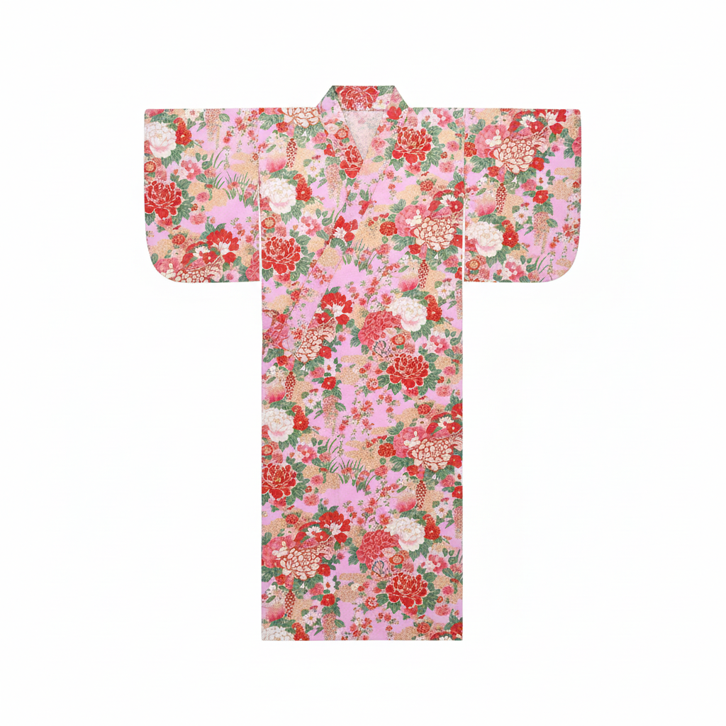 Girls' Yukata: Ball with Peony