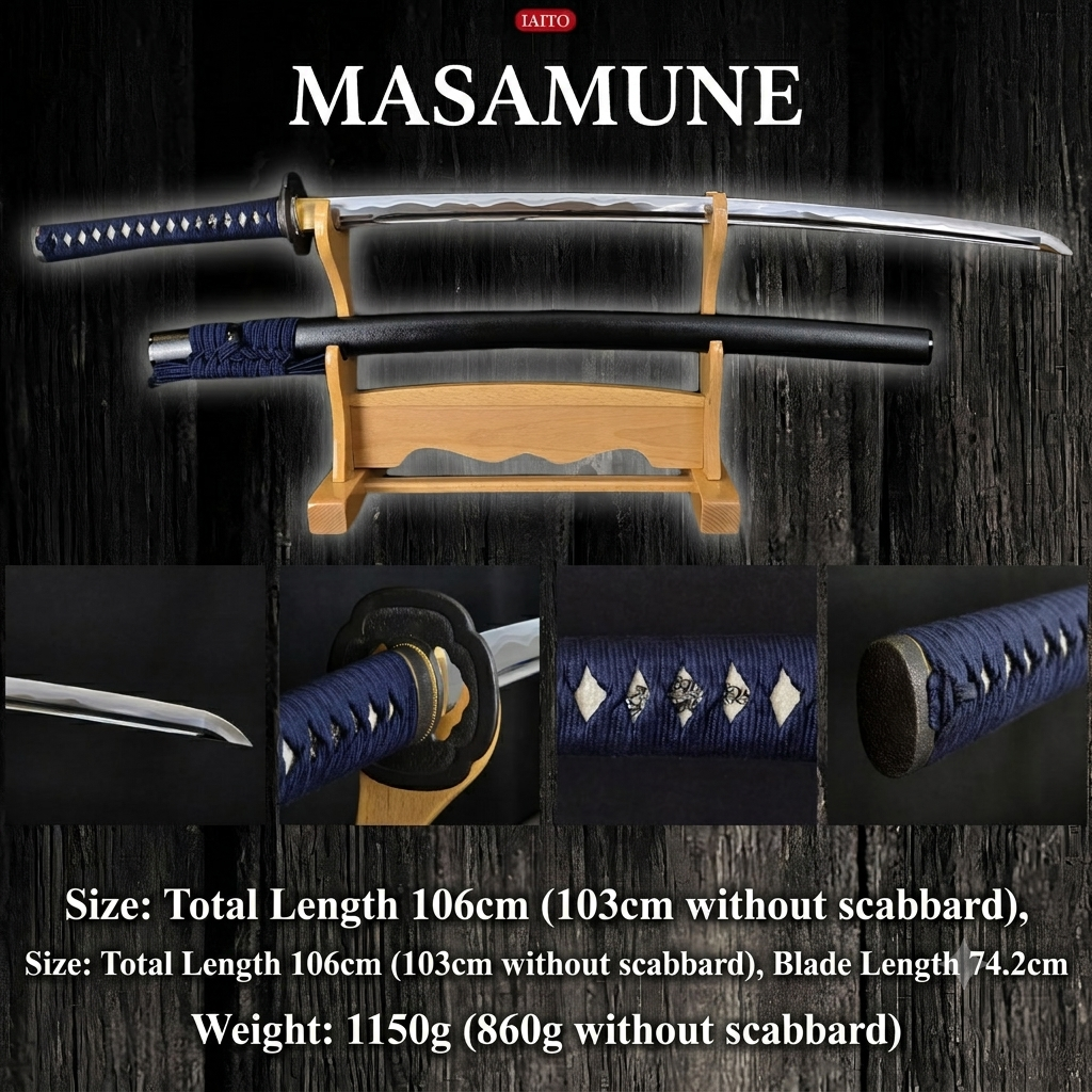 orō Nyūdō Masamune Iaito Sword – 2.45 Shaku | Authentic MinoSaka Series | Made in Japan