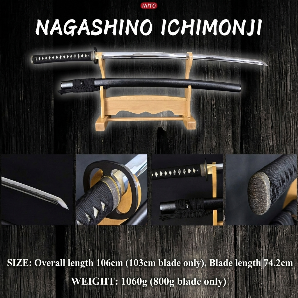 Nagashino Ichimonji Iaito Sword – 2.45 Shaku | Authentic MinoSaka Series | Made in Japan