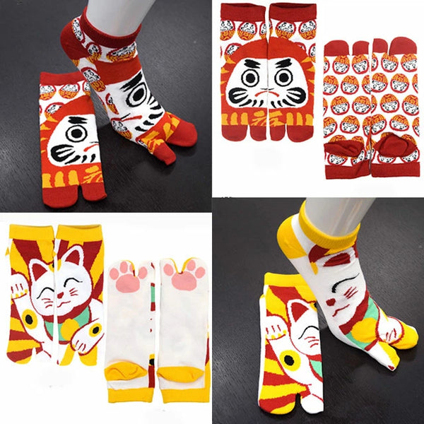 Shinobiya Original Tabi Socks: Japanese Split-Toe Socks – Traditional Design Collection (13 Patterns) – Unisex