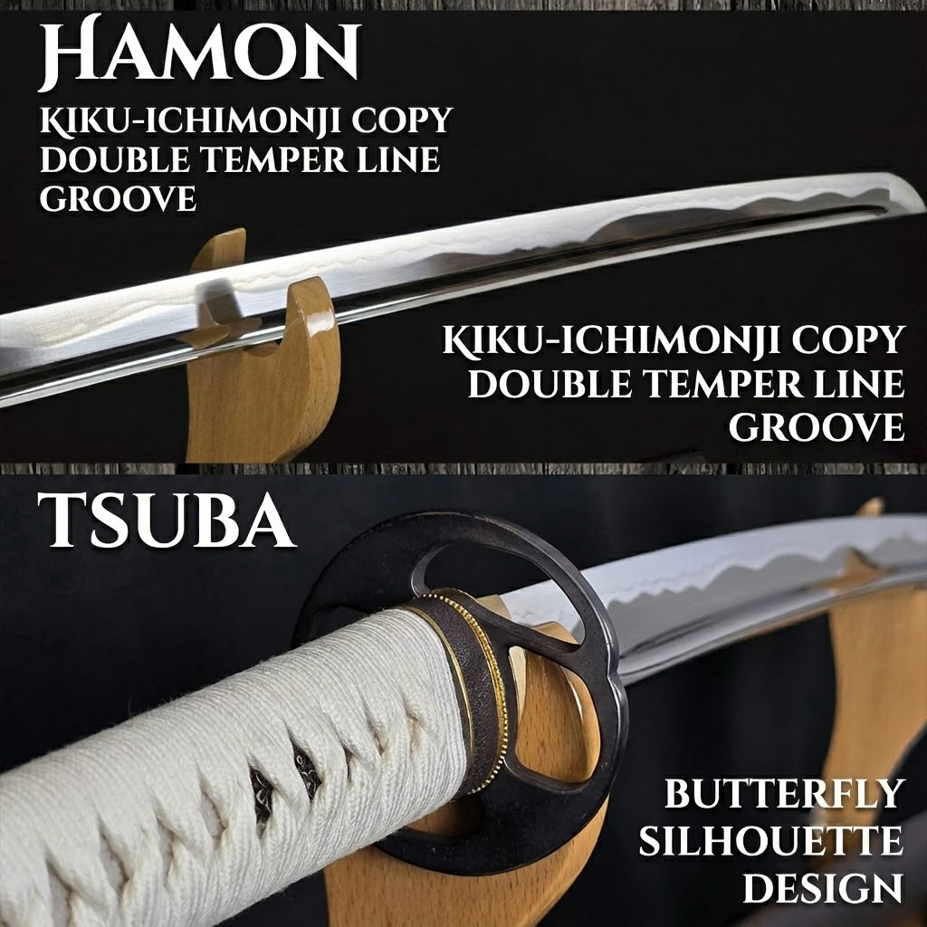 Kiku Ichimonji Norimune Iaito Sword – 2.45 Shaku | Authentic MinoSaka Series | Made in Japan