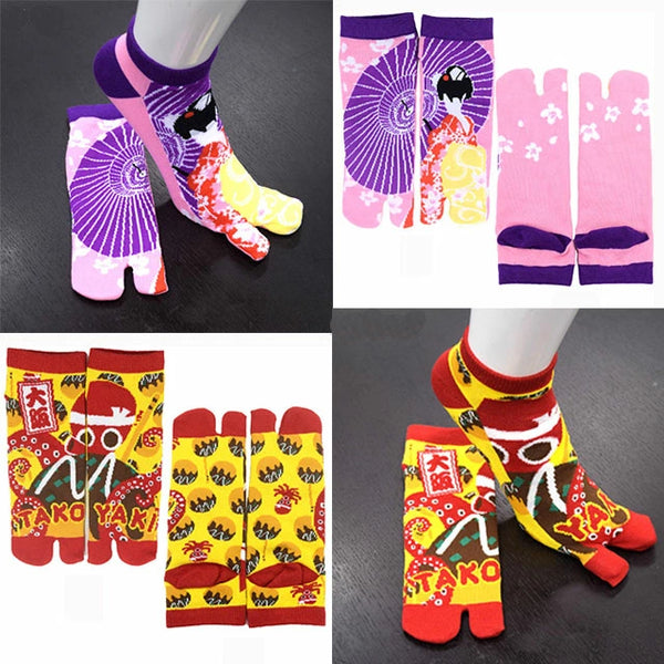 Shinobiya Original Tabi Socks: Japanese Split-Toe Socks – Traditional Design Collection (13 Patterns) – Unisex