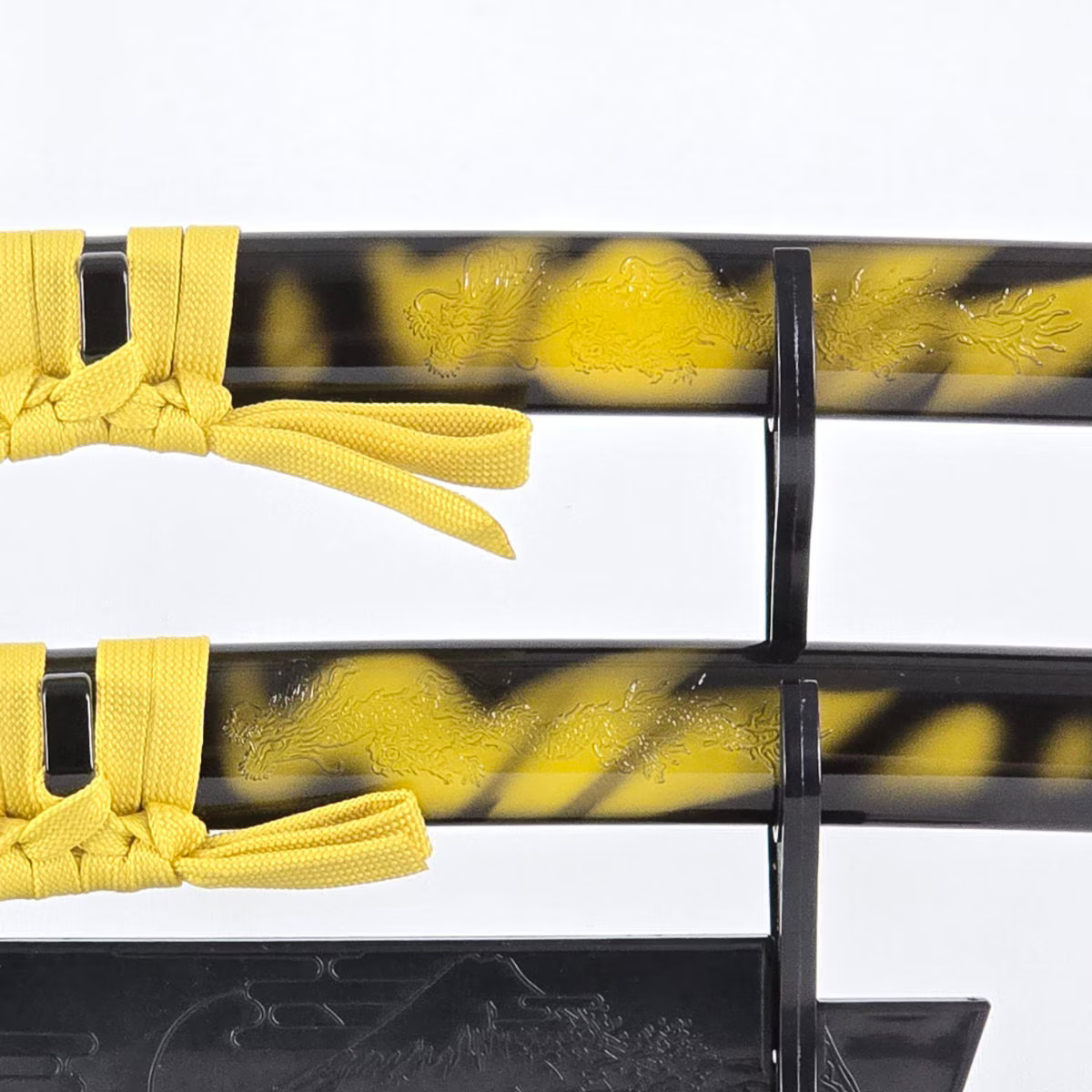 Mini Samurai Sword Display Set with Dragon-Engraved Blades and Stand (4 colours available - Free shipping)