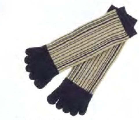 Japan Ninja 5toe Socks  Vertical Stripe Kyoto Kurochiku CLEARANCE USA