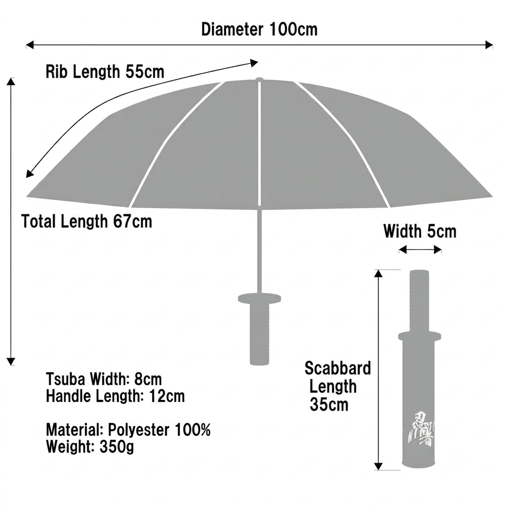 Ninja Sword Umbrella – UV 99% Protection | Long & Folding Styles
