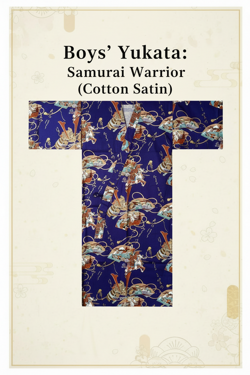 Boys’ Japanese Yukata – Samurai Warrior