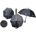 Katana Regenschirm mit silbernem Griff