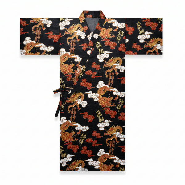Boys' Yukata: Dragons and Clouds