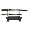Mini Samurai Sword Display Set with Dragon-Engraved Blades and Stand (4 colours available - Free shipping)