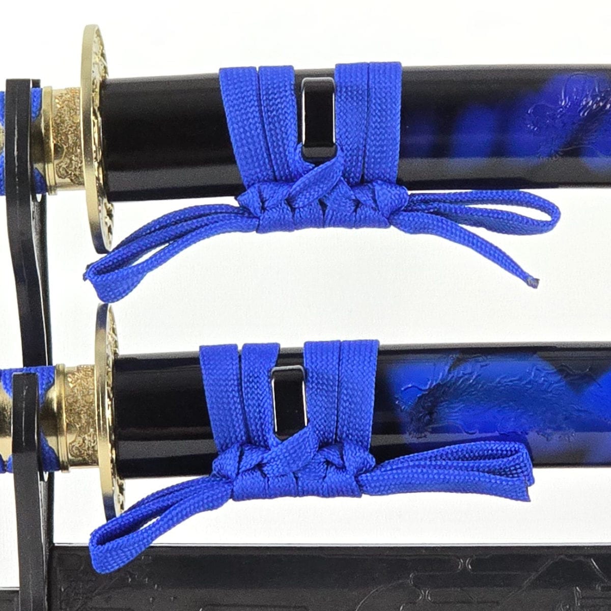 Mini Samurai Sword Display Set with Dragon-Engraved Blades and Stand (4 colours available - Free shipping)