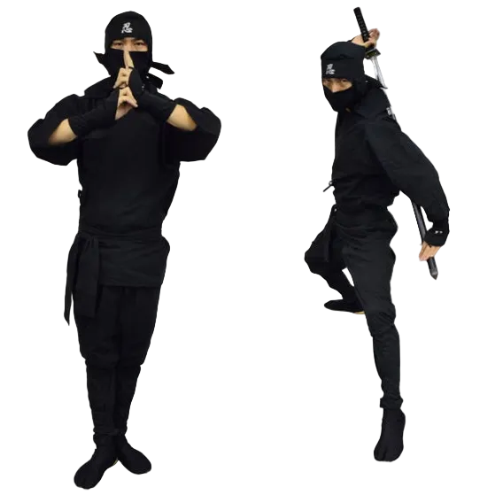 Perfektes Ninja-Anzugset (für Erwachsene)・Schwarz