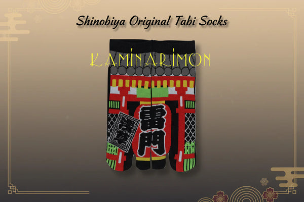 Shinobiya Original Tabi Socken: Kaminarimon