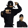 Ninja Uniform - Erwachsene Version schwarz - 6 Teile
