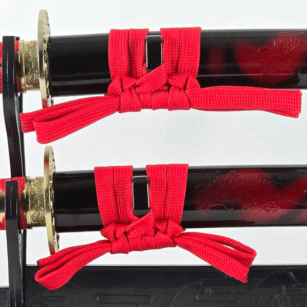 Mini Samurai Sword Display Set with Dragon-Engraved Blades and Stand (4 colours available - Free shipping)