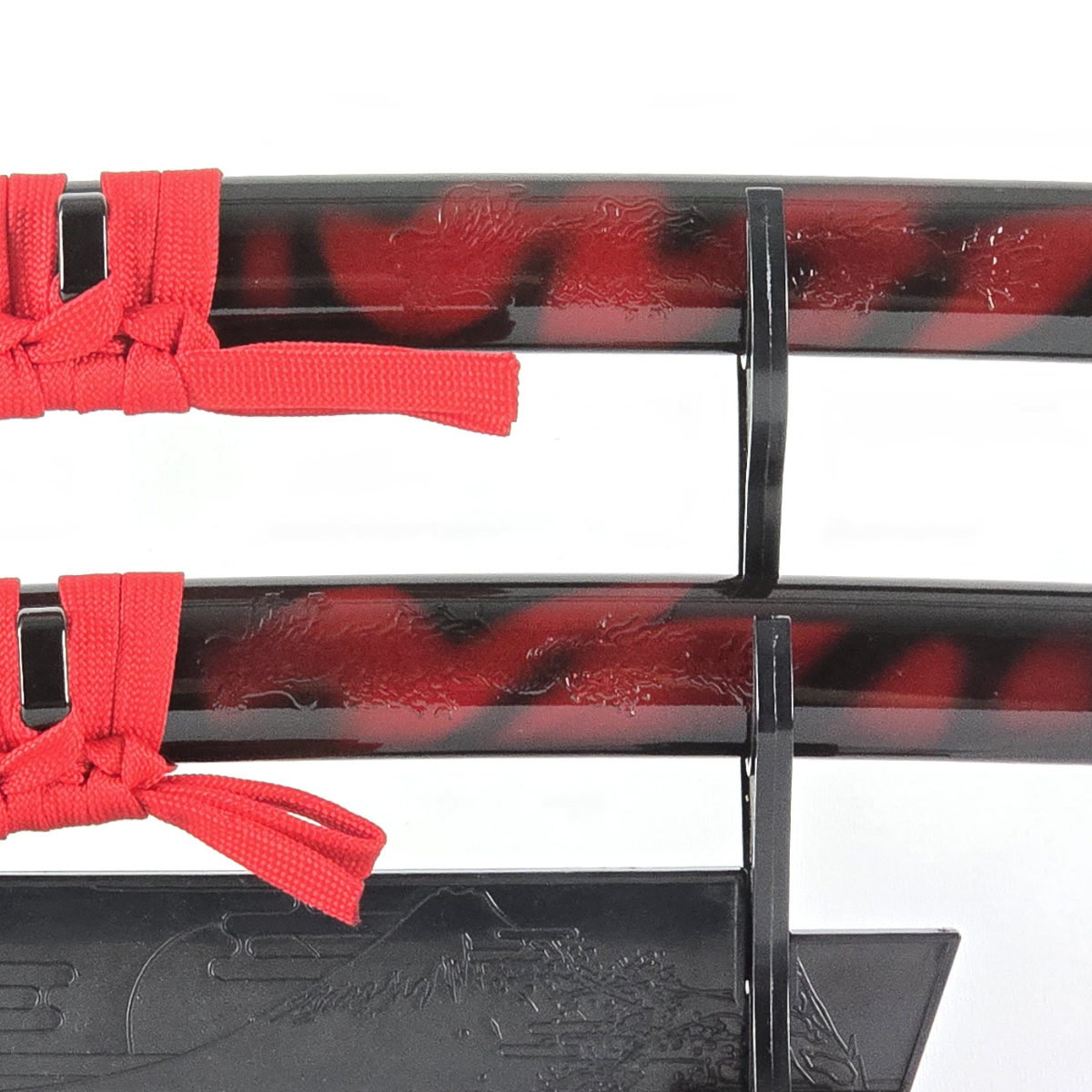 Mini Samurai Sword Display Set with Dragon-Engraved Blades and Stand (4 colours available - Free shipping)