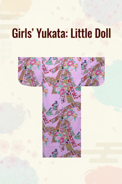 Girls’ Japanese Yukata – Little Doll