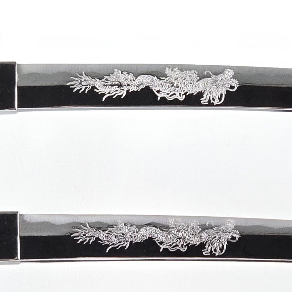 Mini Samurai Sword Display Set with Dragon-Engraved Blades and Stand (4 colours available - Free shipping)