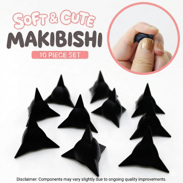 Rubber Shuriken Ninja Set (Shuriken 4pcs + Kunai + Makibishi)