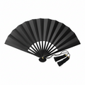 Japanese Tessen Iron Fan – 1 Shaku (30cm) Traditional Samurai War Fan – Black