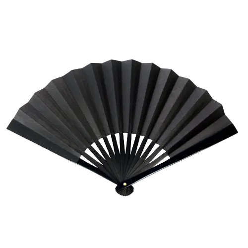 Tessen (Iron Hand Fan): Black (9.5")
