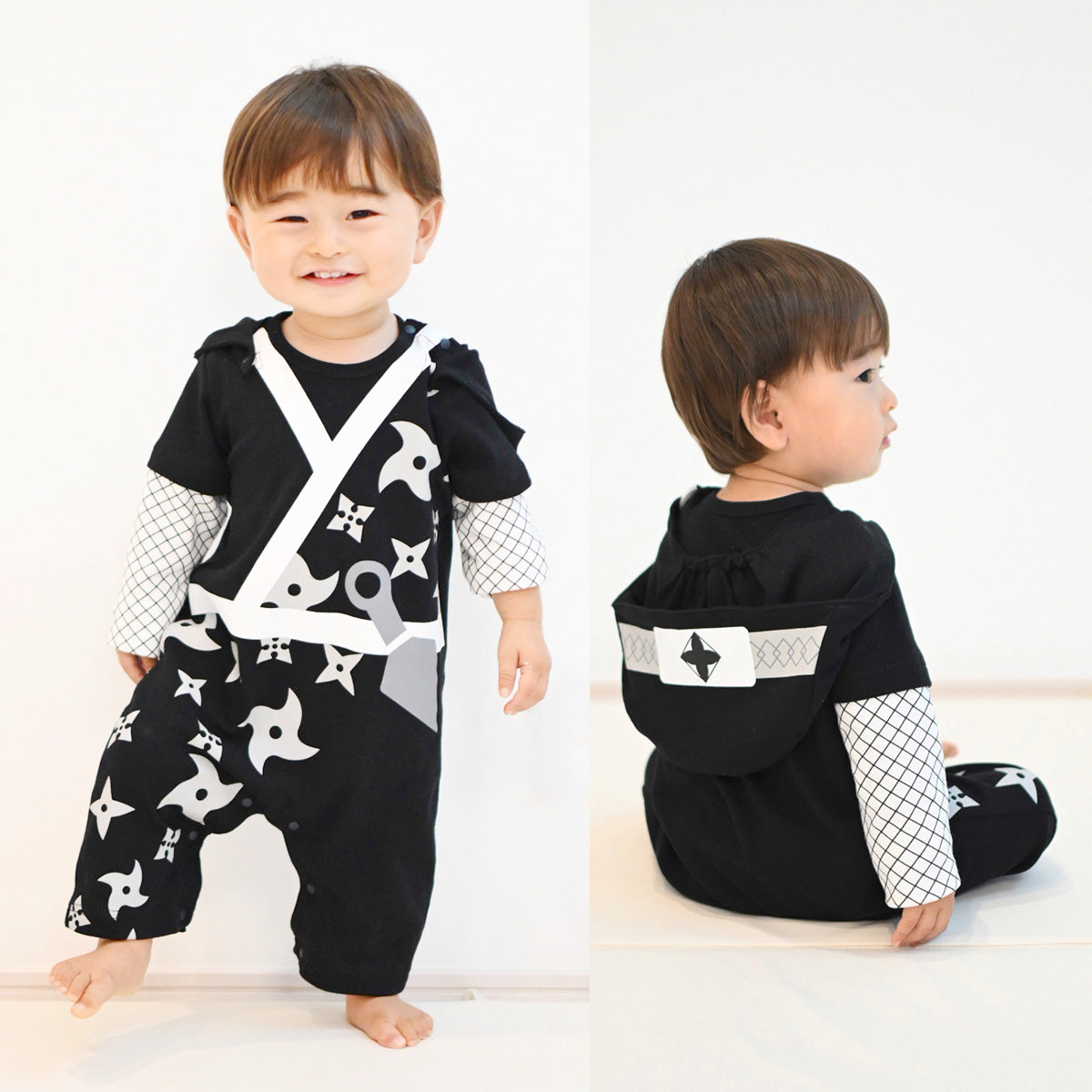 Ninja Baby Onesies with removable hood – Samurai market