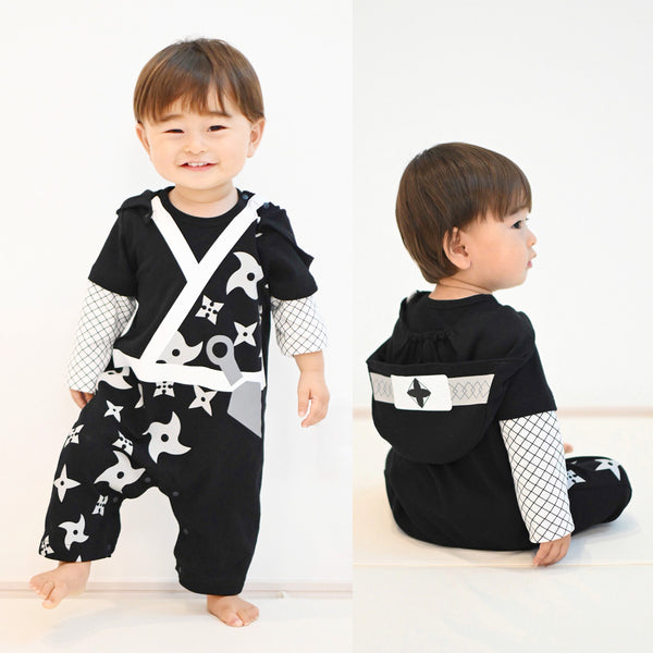 Ninja Baby Onesies with removable hood