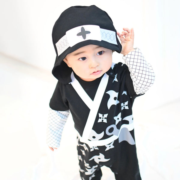 Ninja Baby Onesies with removable hood