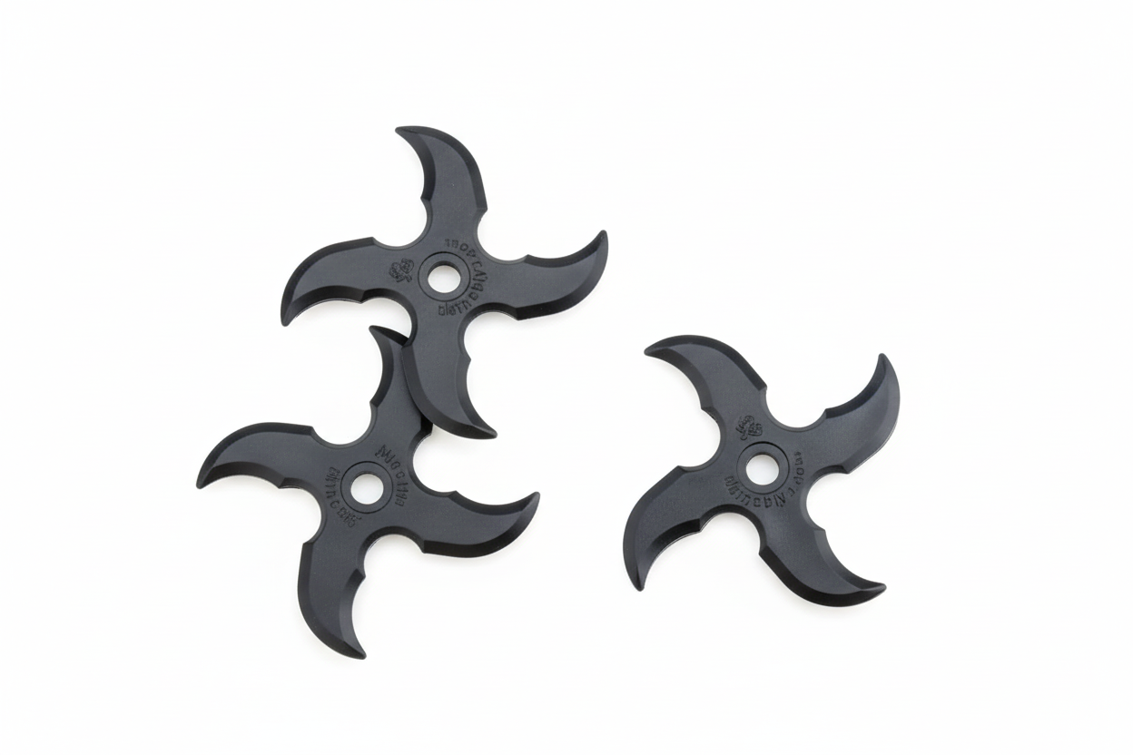 Rubber Shuriken: Manji (5pcs or 10pcs) (USA free shipping)