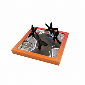 Ninja Target Box including 4 rubber shuriken and 8 target papers