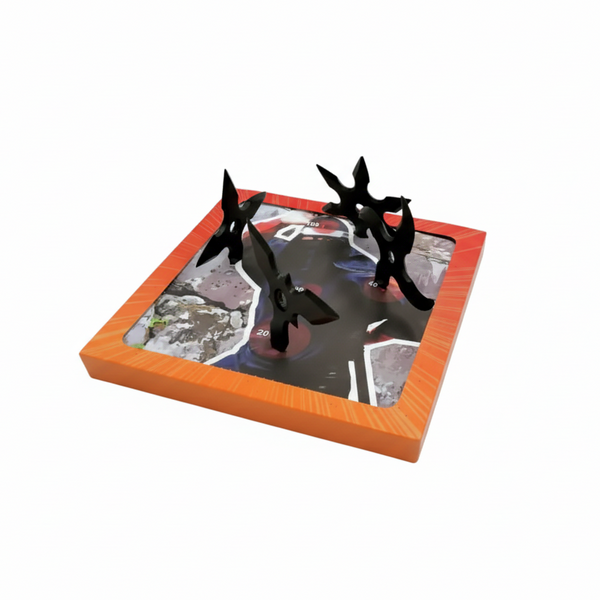 NUEVO DISEÑO Ninja Target Box que incluye 4 shuriken de goma y 8 papeles de destino 