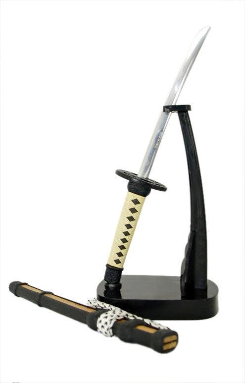 Mini Katana Brieföffner: Jintachi & Stand
