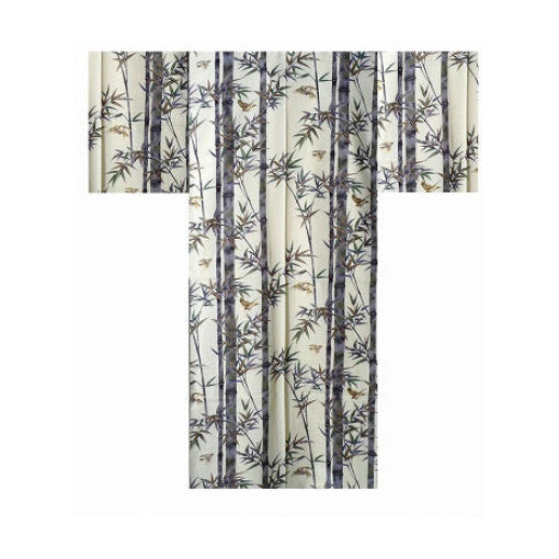 Men's Yukata: Bamboo & Sparrow