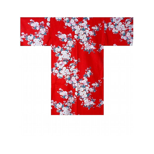 Yukata para mujer: flores de cerezo blancas