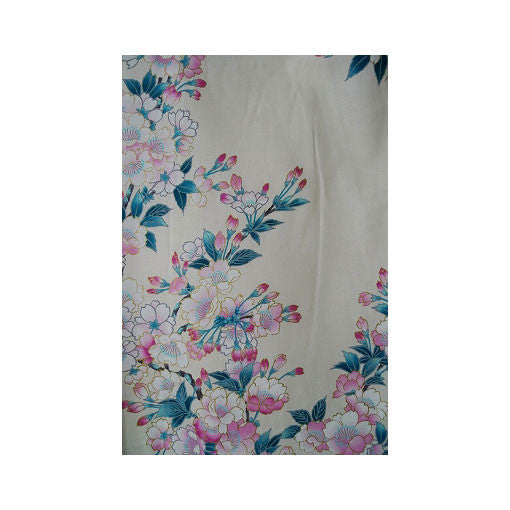 Yukata para mujer: flores de cerezo blancas