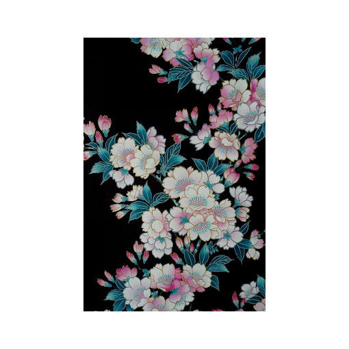 Yukata para mujer: flores de cerezo blancas
