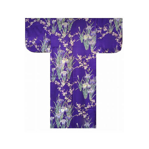 Women's Kimono: Iris & Plum (Silk Satin)