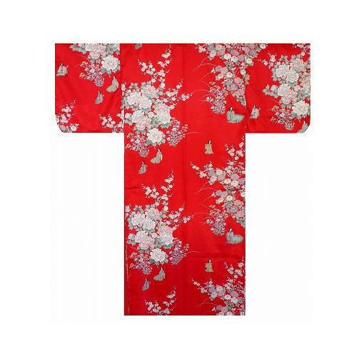 Girls' Yukata: Little Princess & Flowers (Polyester)