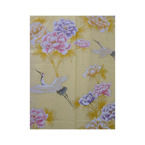 Women's Yukata: Crane & Peony
