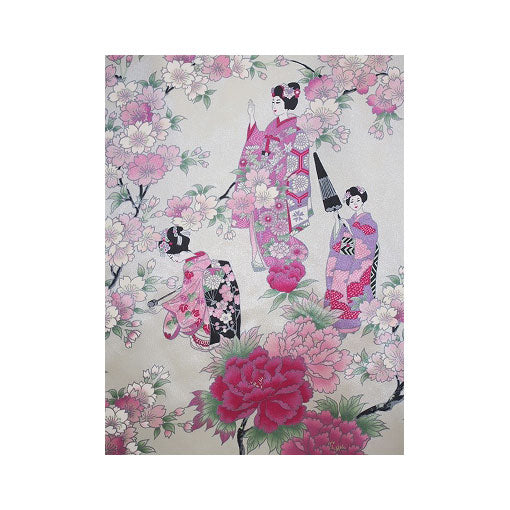 Women's Kimono: Maiko & Cherry Flowers (Polyester)